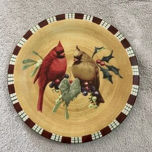 Cardinal Winter Greetings Everyday Lenox Lunch Plate‎